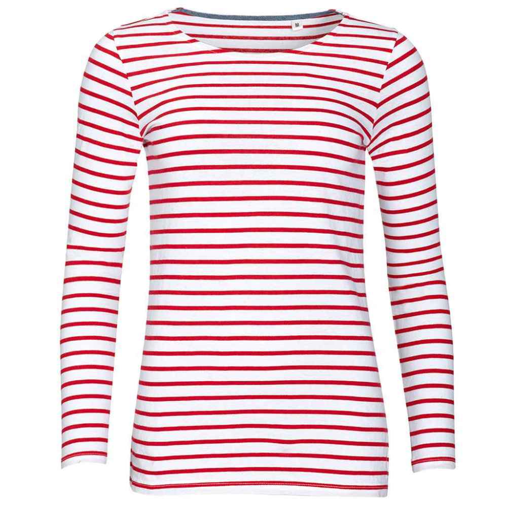 SOL'S Ladies Marine Long Sleeve Striped T-Shirt 1403