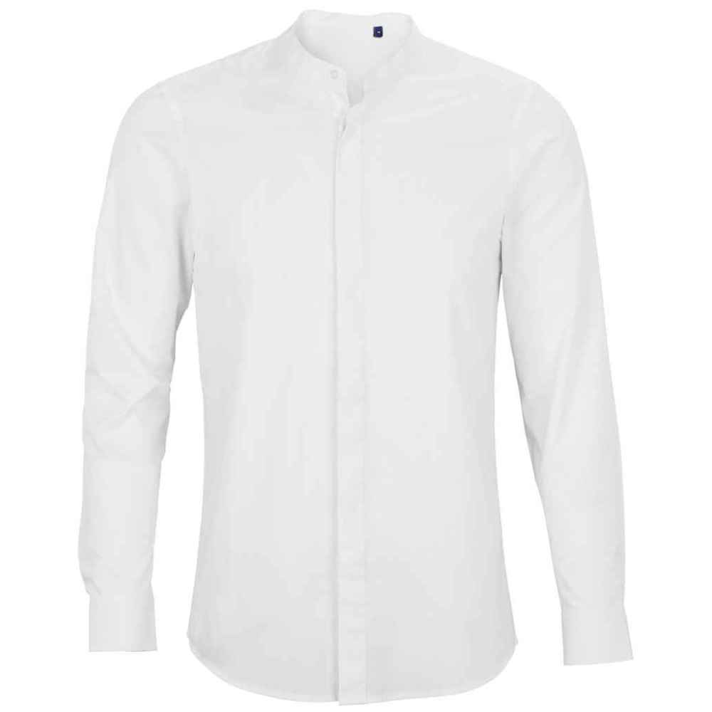 NEOBLU Bart Mao Collar Long Sleeve Poplin Shirt 3792