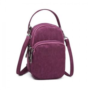 Kono Compact Multi Compartment Cross Body Bag E6901 PE