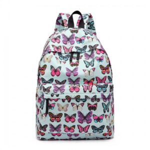 Miss Lulu Large Backpack Butterfly Blue E1401B BE