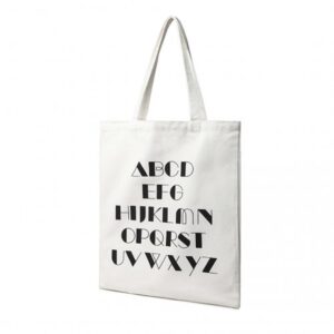 Kono Canvas Alphabet Shopper Tote Bag E2006 WE