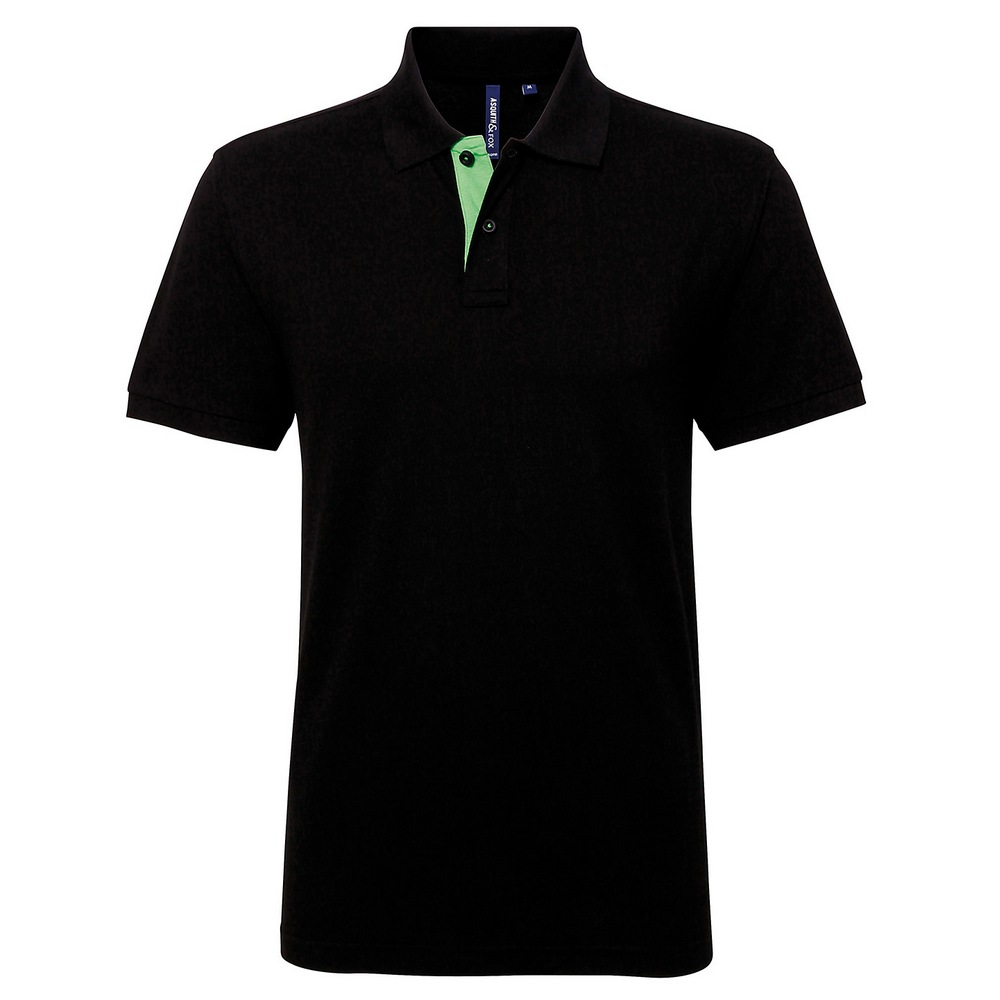 Asquith & Fox Men's classic fit contrast polo AQ012