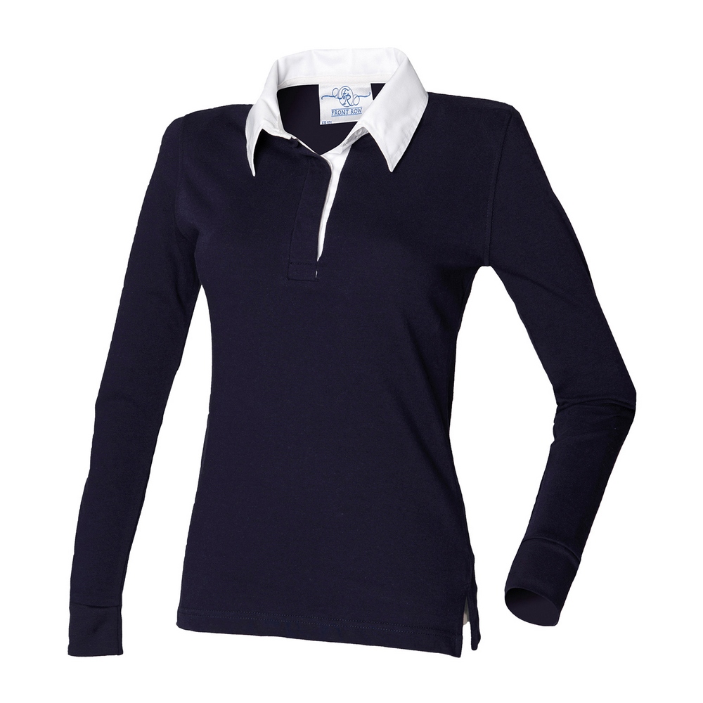 Front Row Women's long sleeve plain rugby shirt FR101