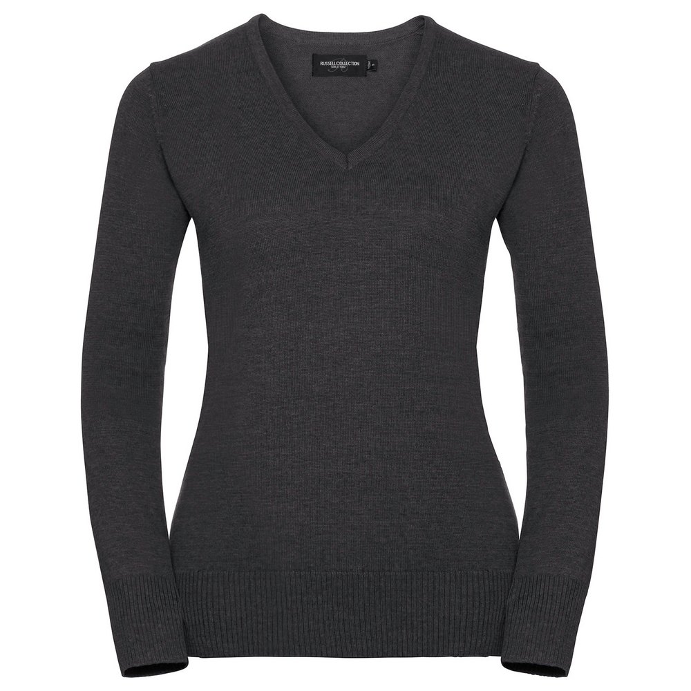 Russell Collection Women's v-neck knitted sweater J710F