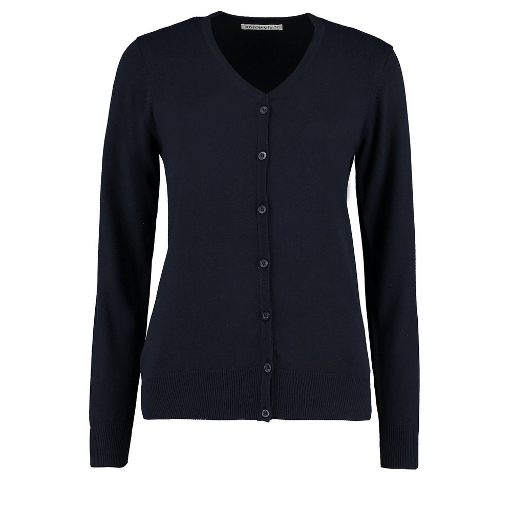 Kustom Kit Women's Arundel v-neck cardigan long sleeve (classic fit) KK354