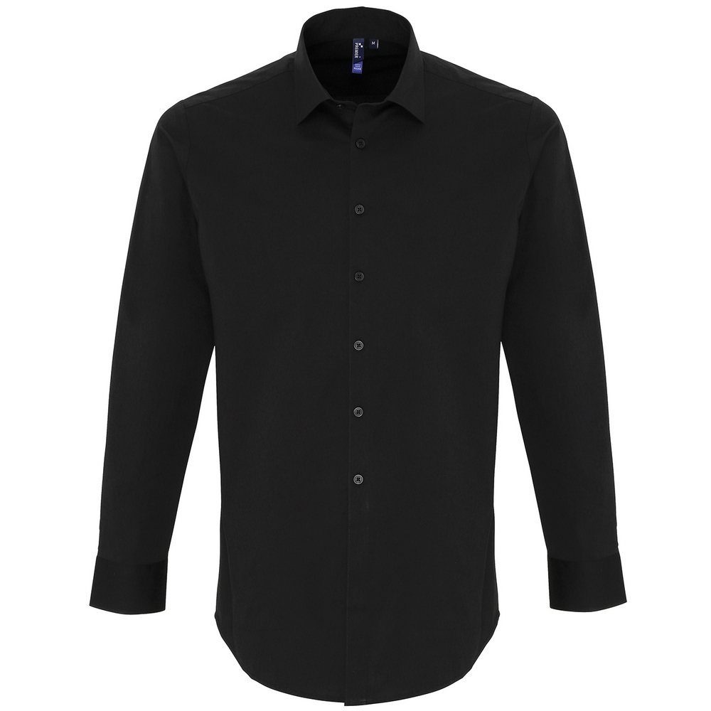 Premier Stretch fit cotton poplin long sleeve shirt PR244