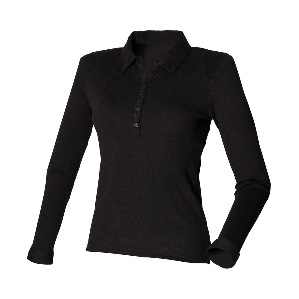SF Women's long sleeve stretch polo SK044