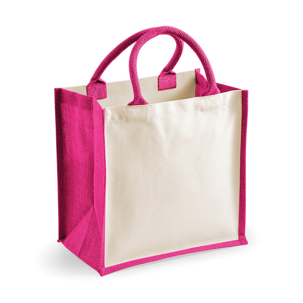 Westford Mill Printers midi jute tote WM421