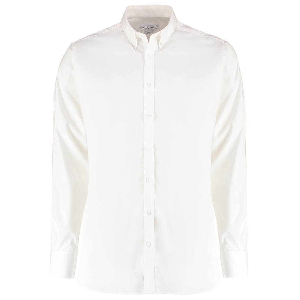 Kustom Kit Stretch Oxford shirt long-sleeved (slim fit) KK182