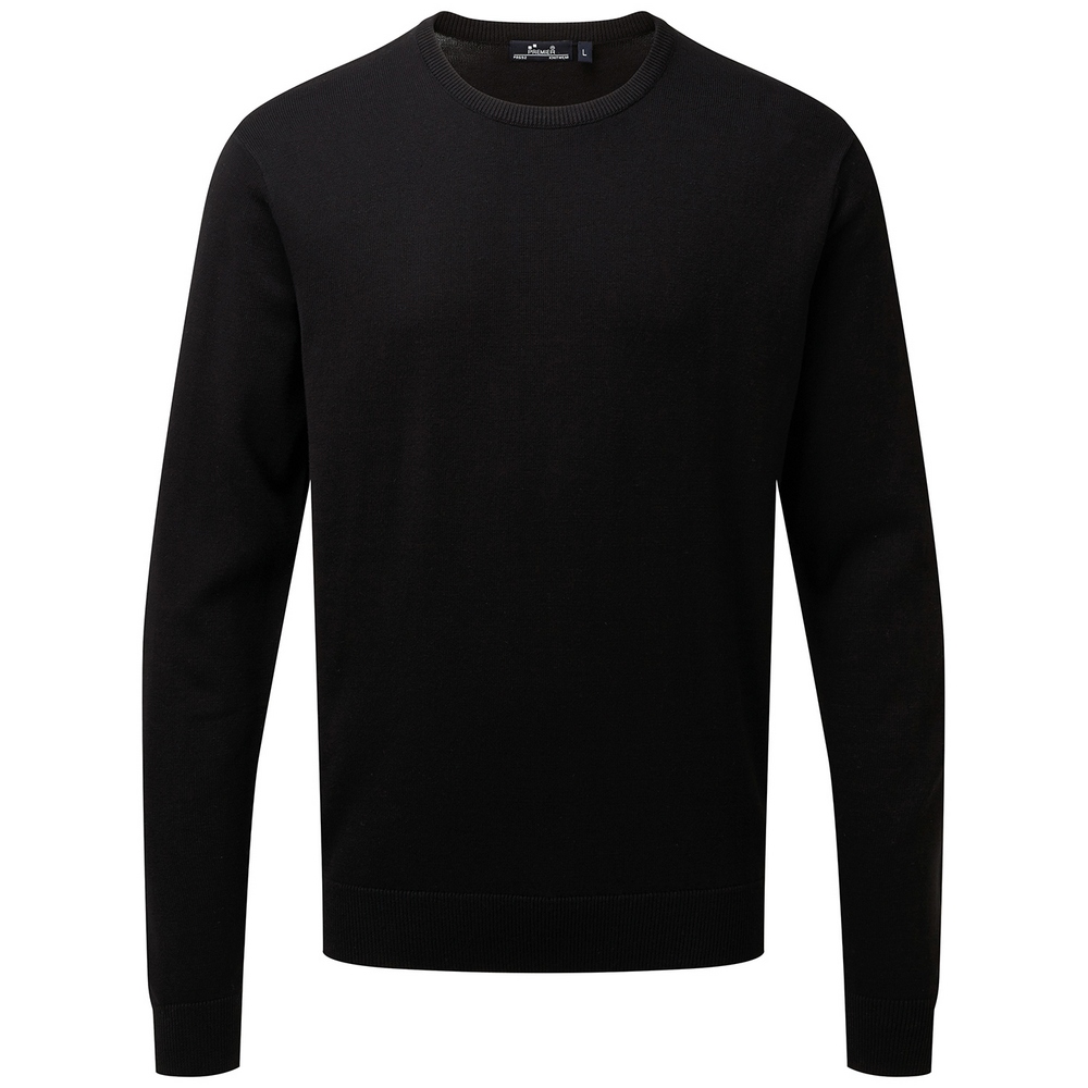 Premier Crew neck cotton-rich knitted sweater PR692