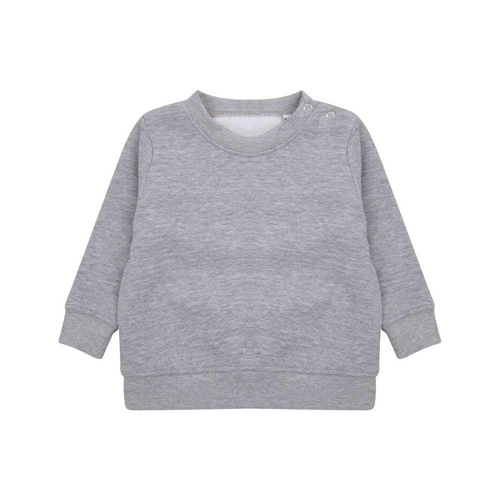 Larkwood Crew neck sweatshirt with shoulder poppers LW06T