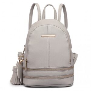 Miss Lulu PU Leather Look Small Fashion Backpack LT1705 GY