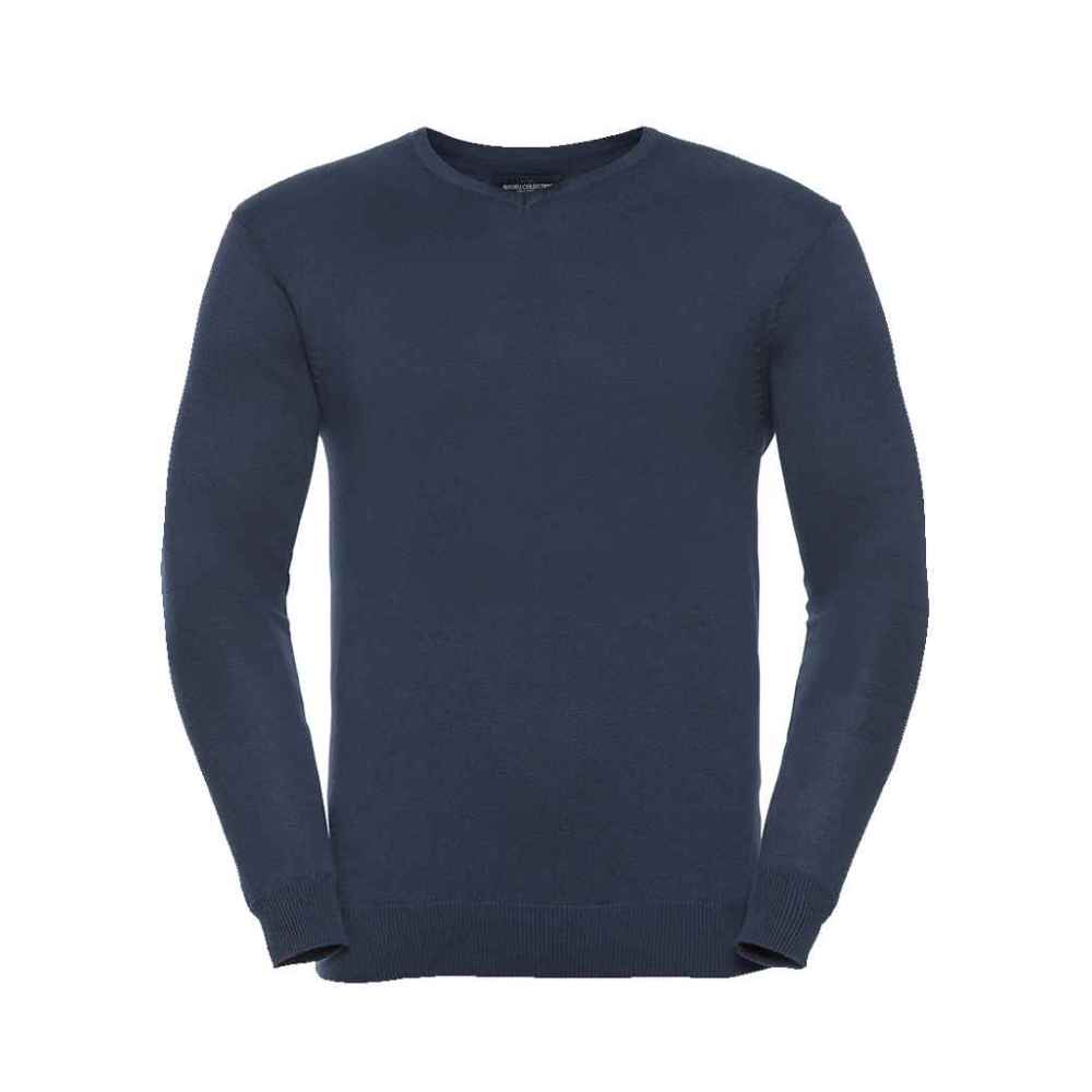 Russell Collection Cotton Acrylic V Neck Sweater 710M
