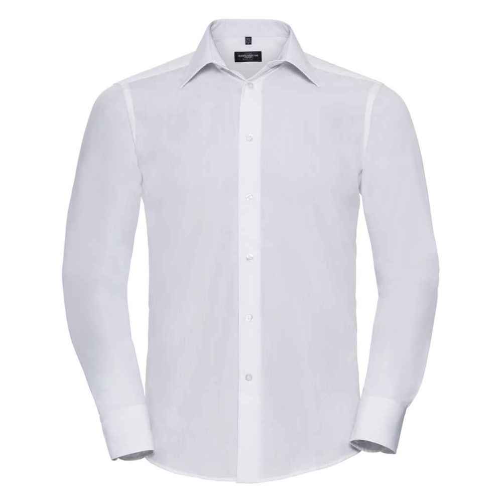 Russell Collection Long Sleeve Tailored Poplin Shirt 924M