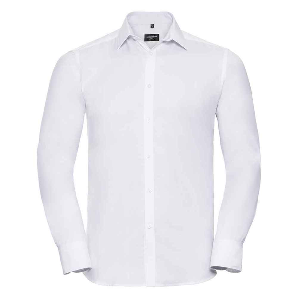 Russell Collection Long Sleeve Herringbone Shirt 962M