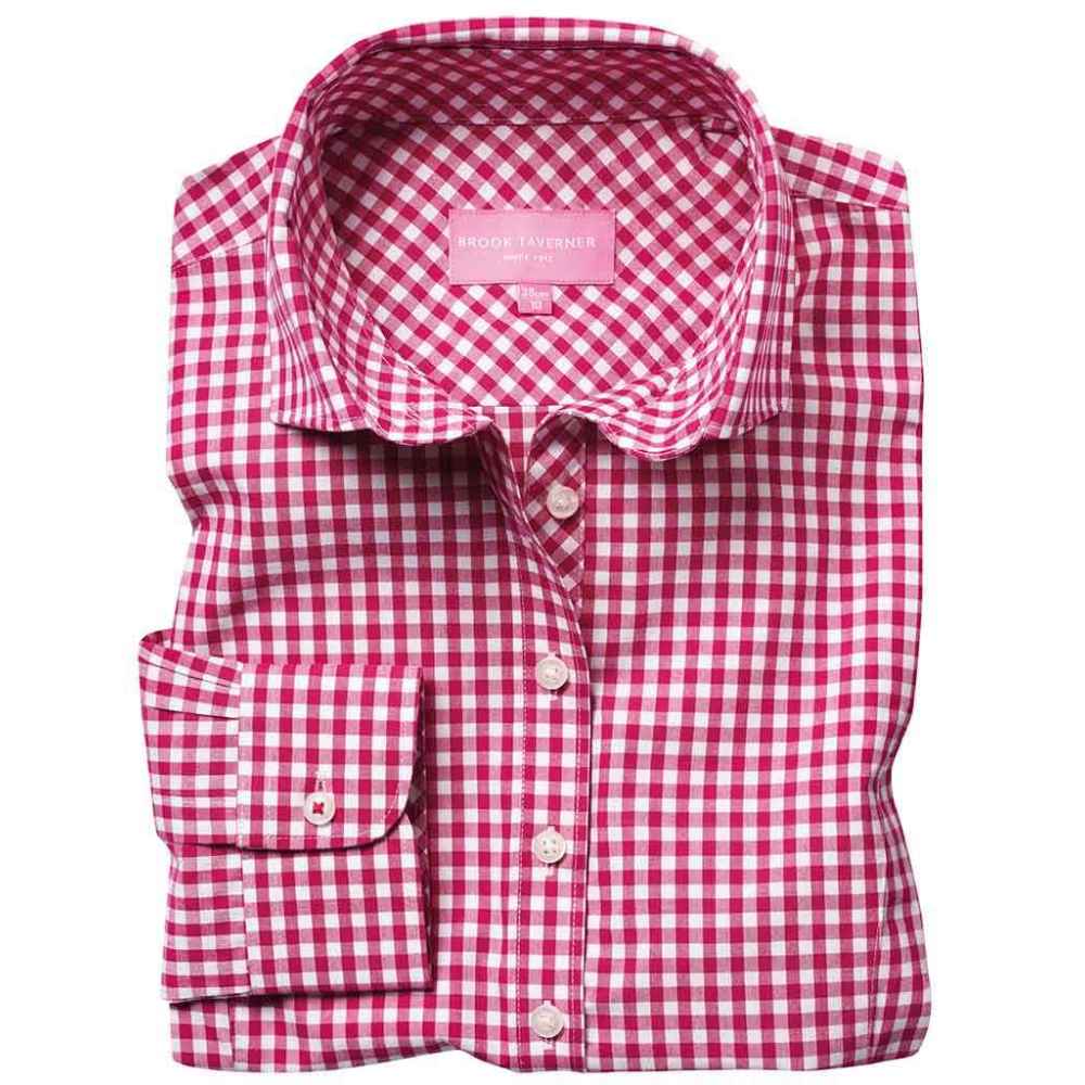 Brook Taverner Ladies Kansas Gingham Long Sleeve Shirt BK581