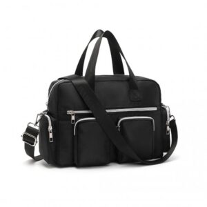 Kono Sleek Multi-Pocket Water-Resistant Crossbody Tote Bag EB2351 BK