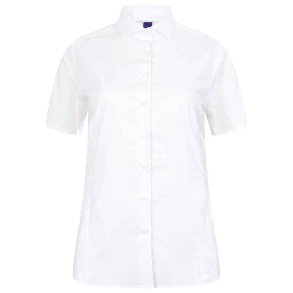 Henbury Ladies Short Sleeve Stretch Poplin Shirt H538