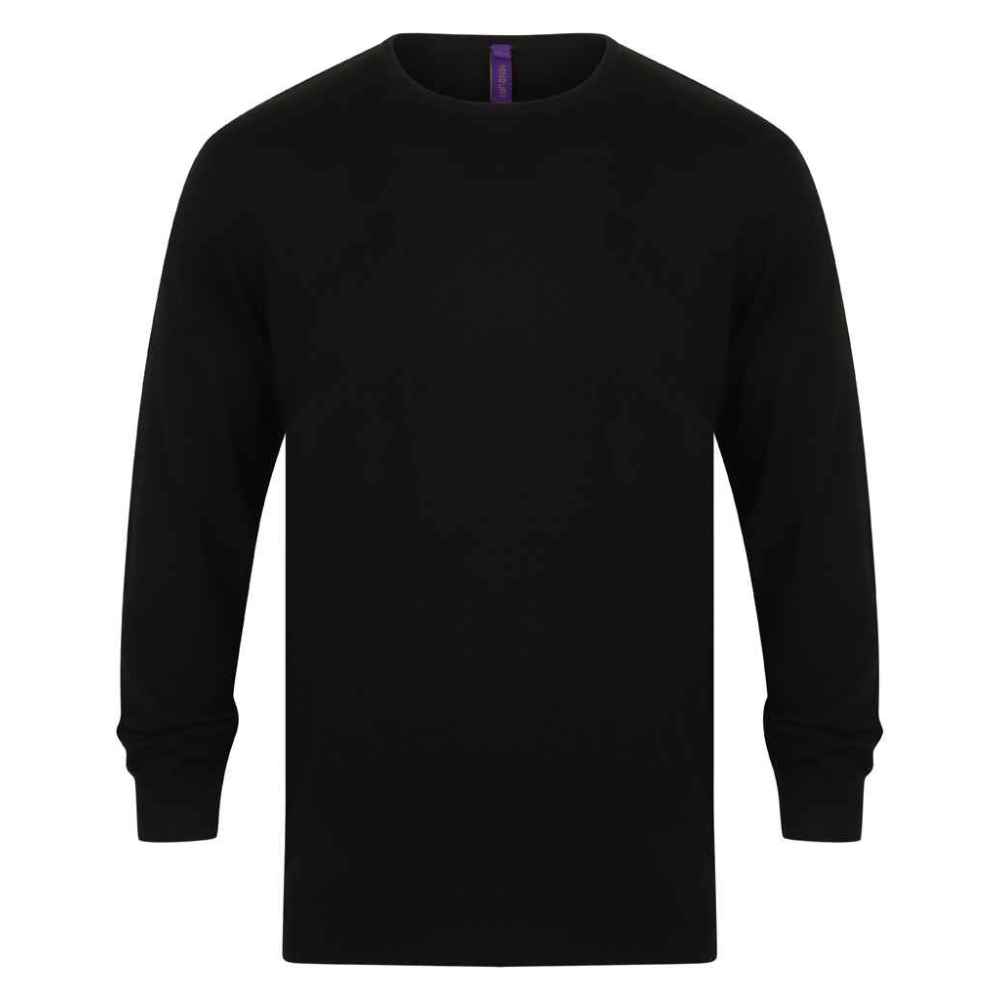 Henbury Lightweight Cotton Acrylic Crew Neck Sweater H725