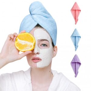 Miss Lulu 3 Pack ABSorbent Microfibre Hair Turban With Button Design Hair Turban