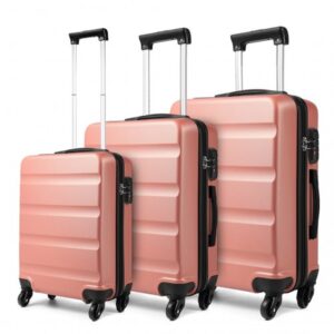 Kono 19-24-28 Inch Set Horizontal Design ABS Hard Shell Suitcase With TSA Lock K1991-1L NE 19/24/28