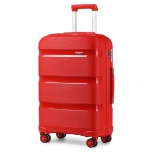 Kono 20 Inch Bright Hard Shell PP Carry-On Suitcase In Cabin Size K2092L RD 20