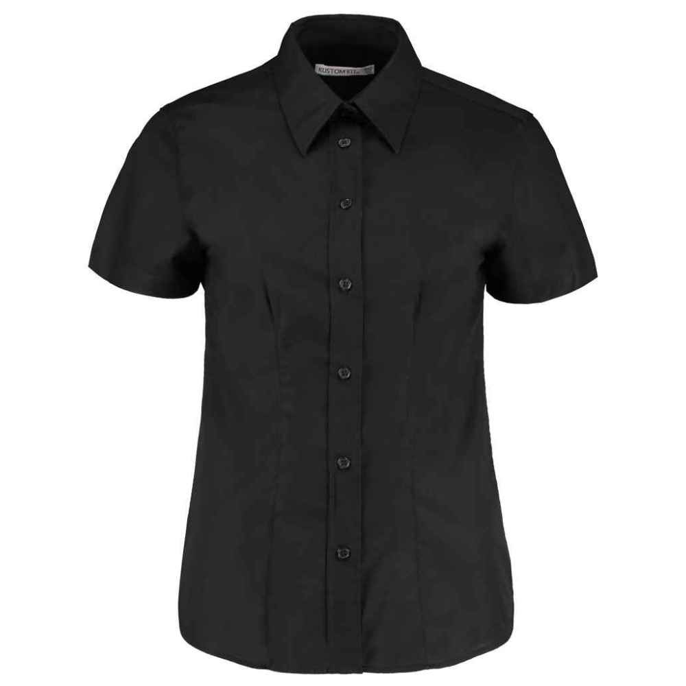 Kustom Kit Ladies Short Sleeve Tailored Workwear Oxford Shirt K360