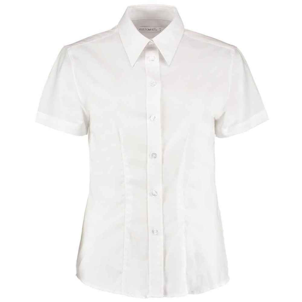Kustom Kit Ladies Short Sleeve Tailored Workwear Oxford Shirt K360