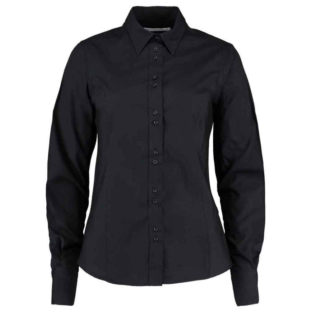 Kustom Kit Ladies Long Sleeve Tailored City Business Shirt K388