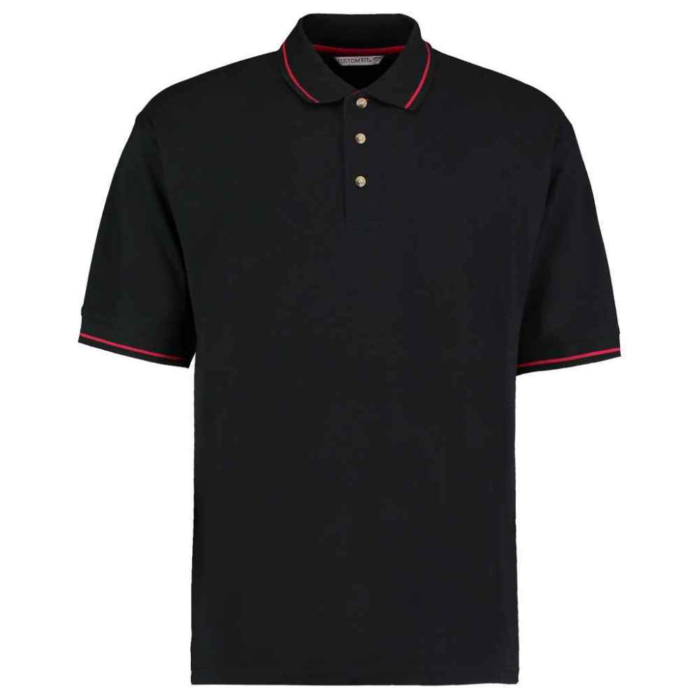 Kustom Kit St Mellion Tipped Cotton Piqué Polo Shirt K606