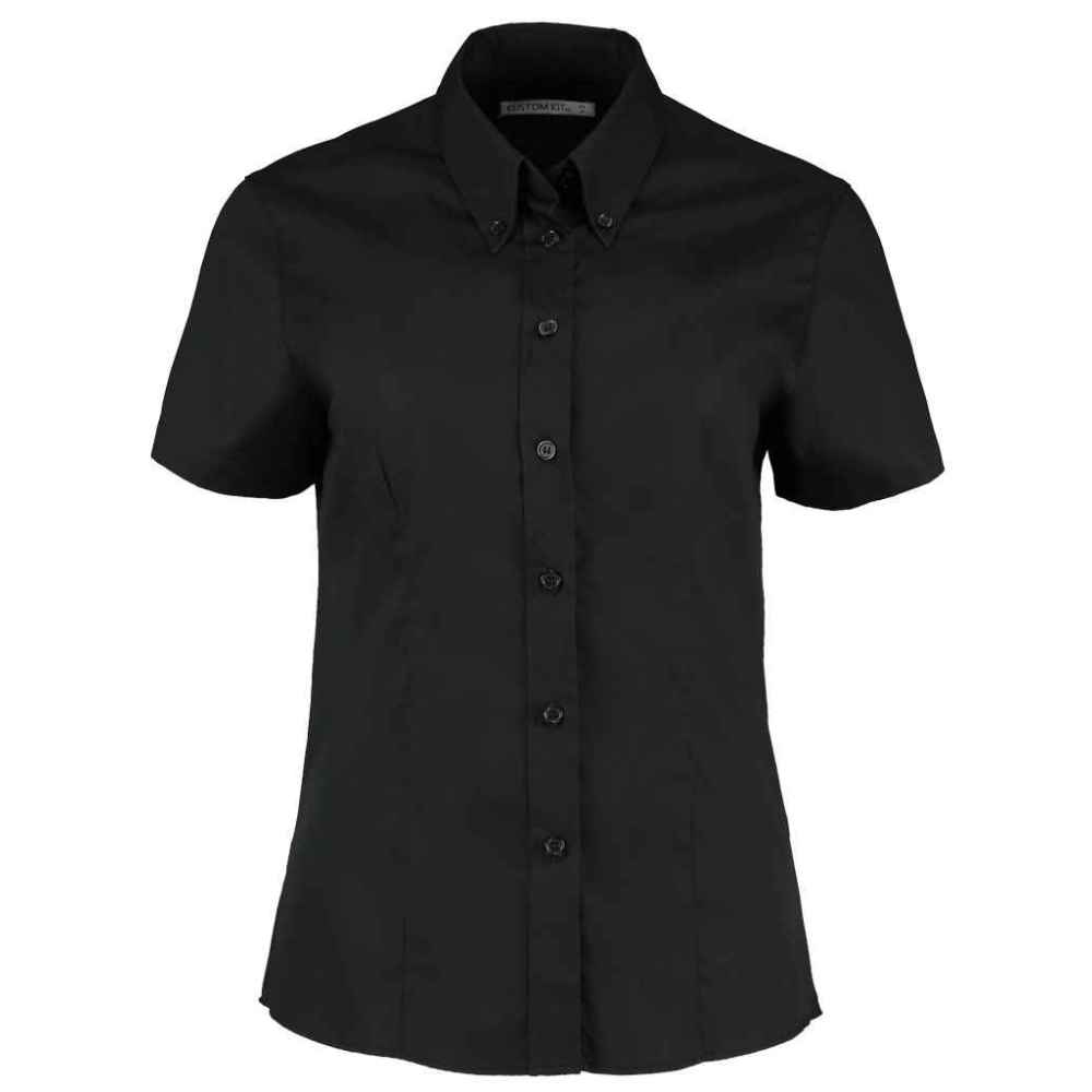 Kustom Kit Ladies Premium Short Sleeve Tailored Oxford Shirt K701
