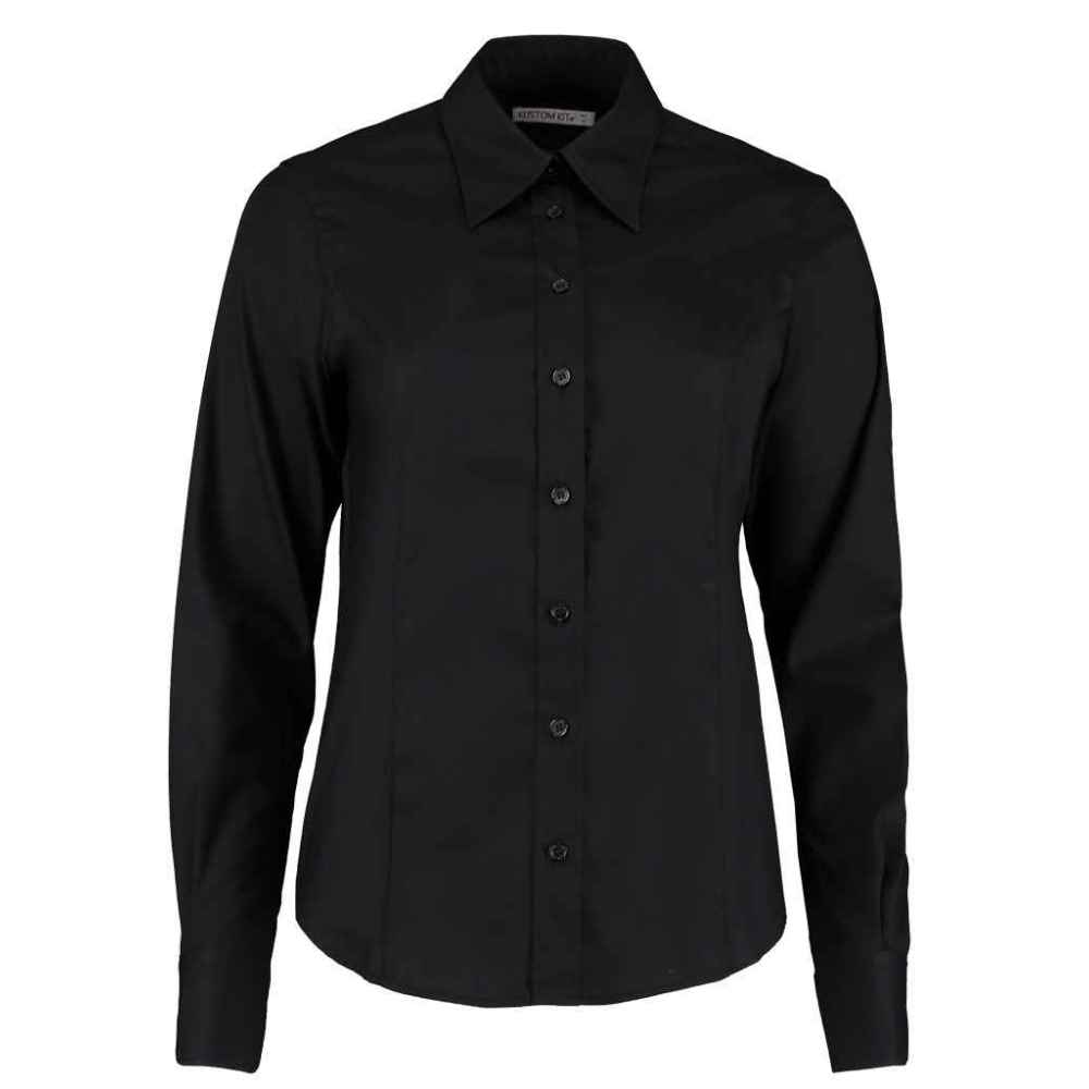 Kustom Kit Ladies Premium Long Sleeve Tailored Oxford Shirt K702