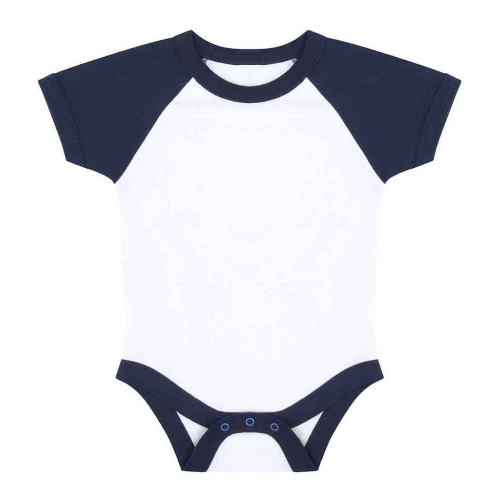 Larkwood Essential Short Sleeve Baby Baseball Bodysuit LW502T
