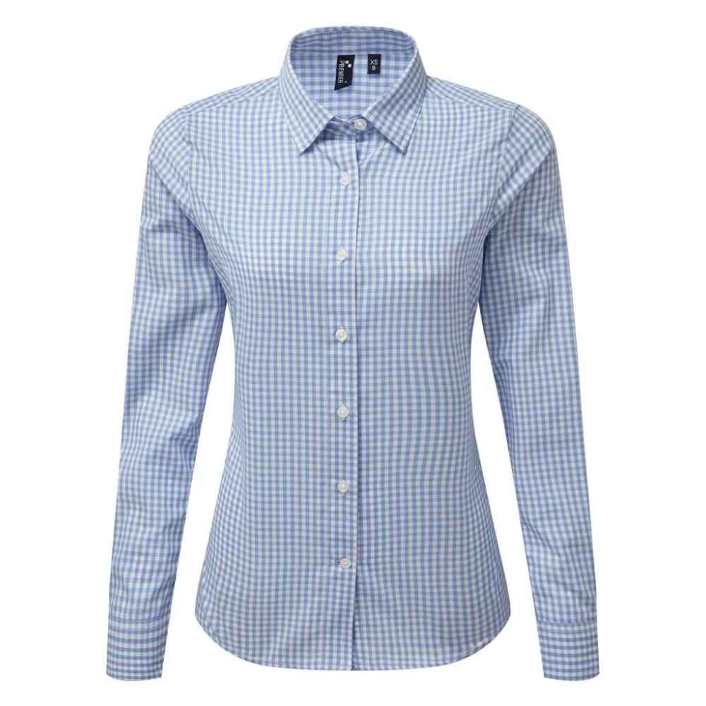 Premier Ladies Maxton Check Long Sleeve Shirt PR352