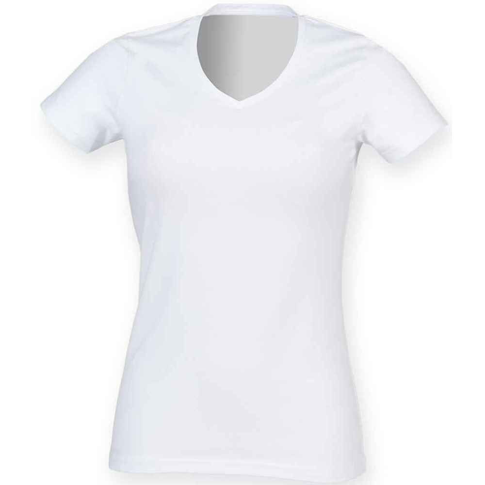 SF Ladies Feel Good Stretch V Neck T-Shirt SK122