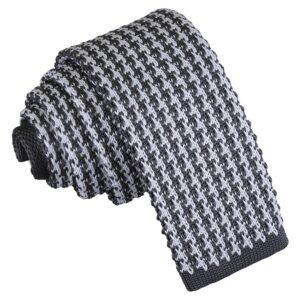 DQT Houndstooth Knitted Skinny Tie Adult