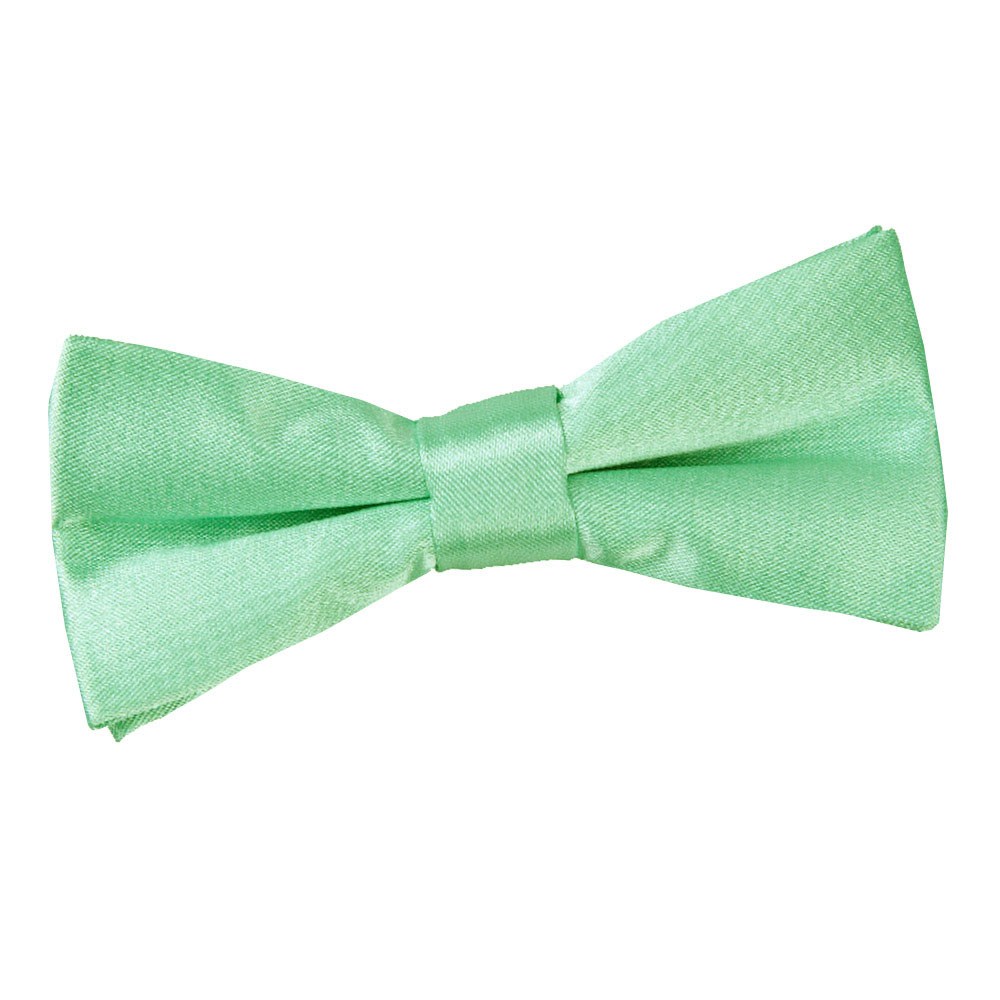 DQT Plain Satin Pre-Tied Bow Tie Youth