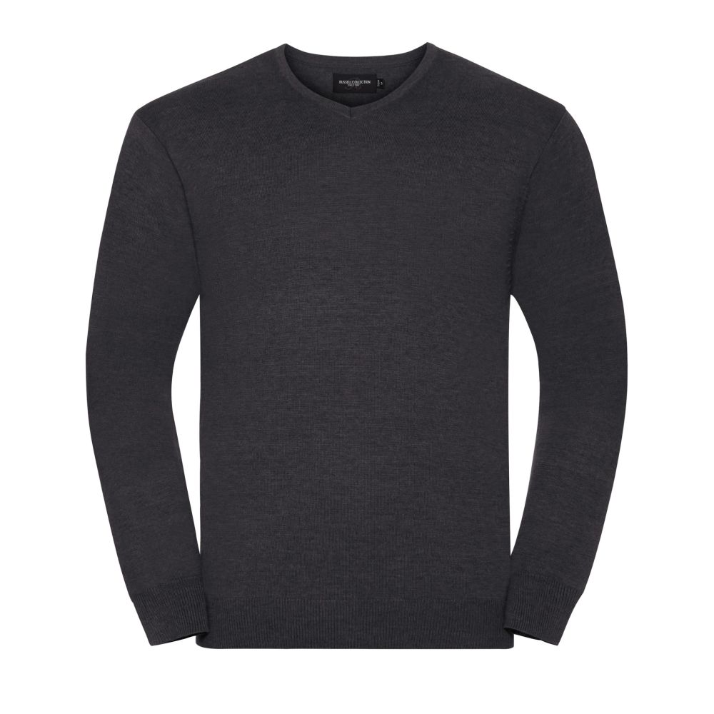 Russell Collection Men's V-Neck Knitted Pullover 710M