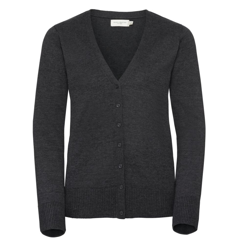 Russell Collection Ladies'  V-Neck Knitted Cardigan 715F
