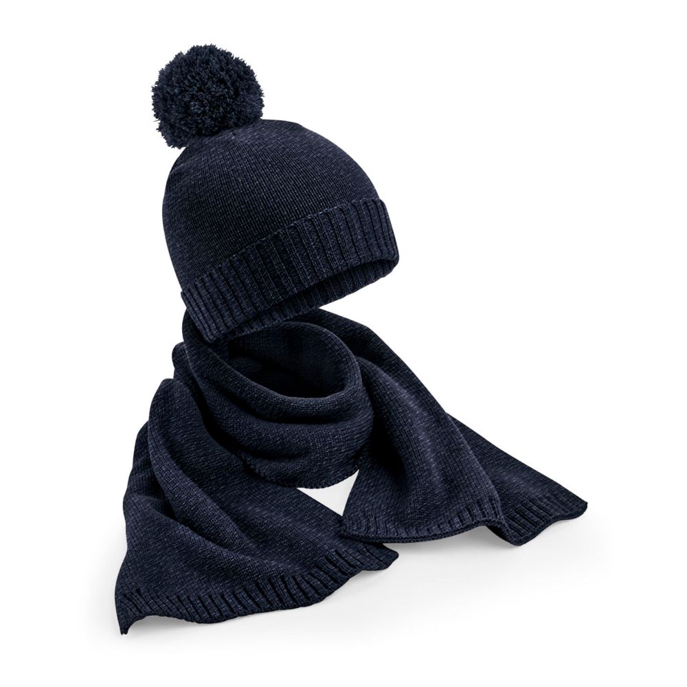 Beechfield  Knitted Scarf & Beanie Gift Set B401