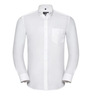 Russell Collection Men's Long Sleeve Tailored Button-Down Oxford Shirt R928MC