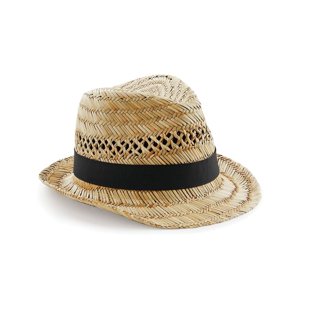 Beechfield  Straw Summer Trilby B730