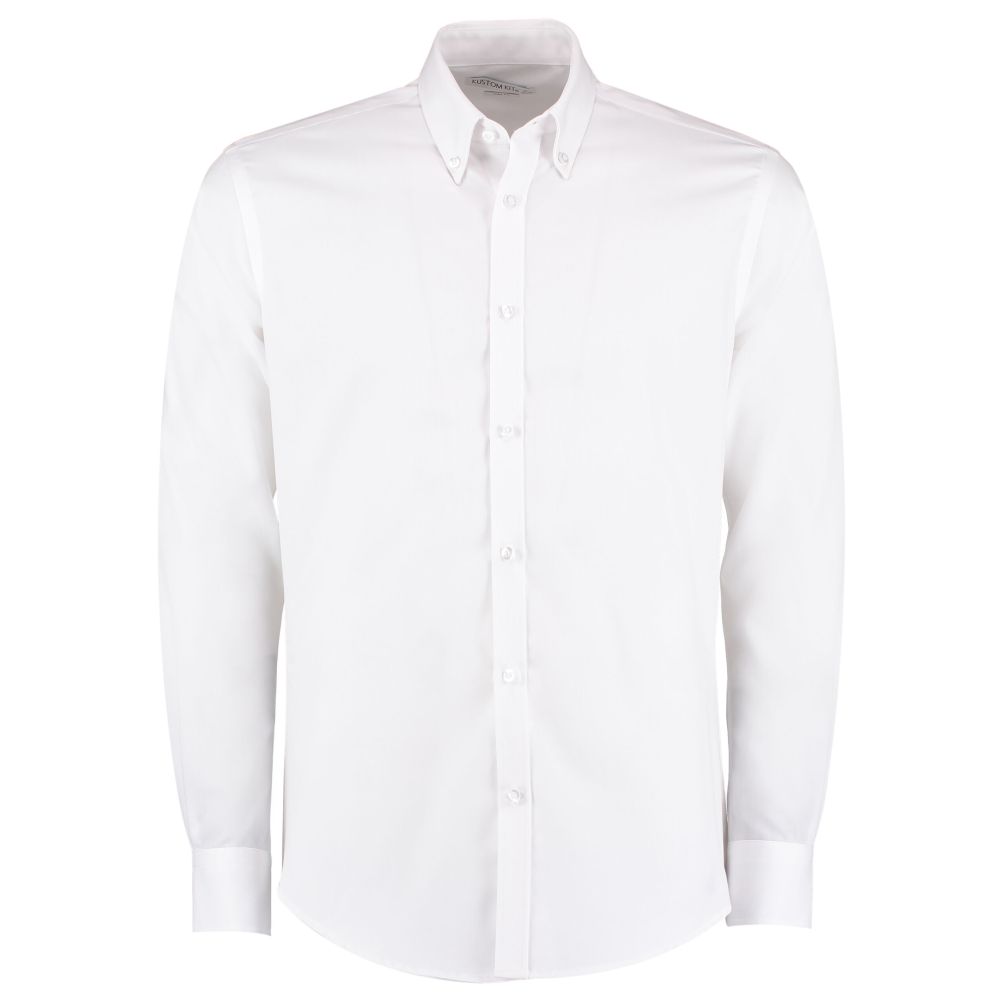 Kustom Kit Slim Fit Long Sleeve Non IronTwill Shirt KK139