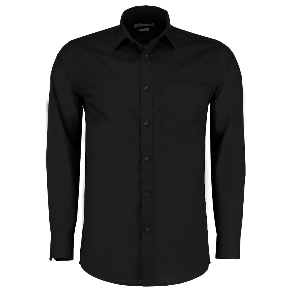Kustom Kit Tailored Fit Long Sleeve Poplin Shirt KK142