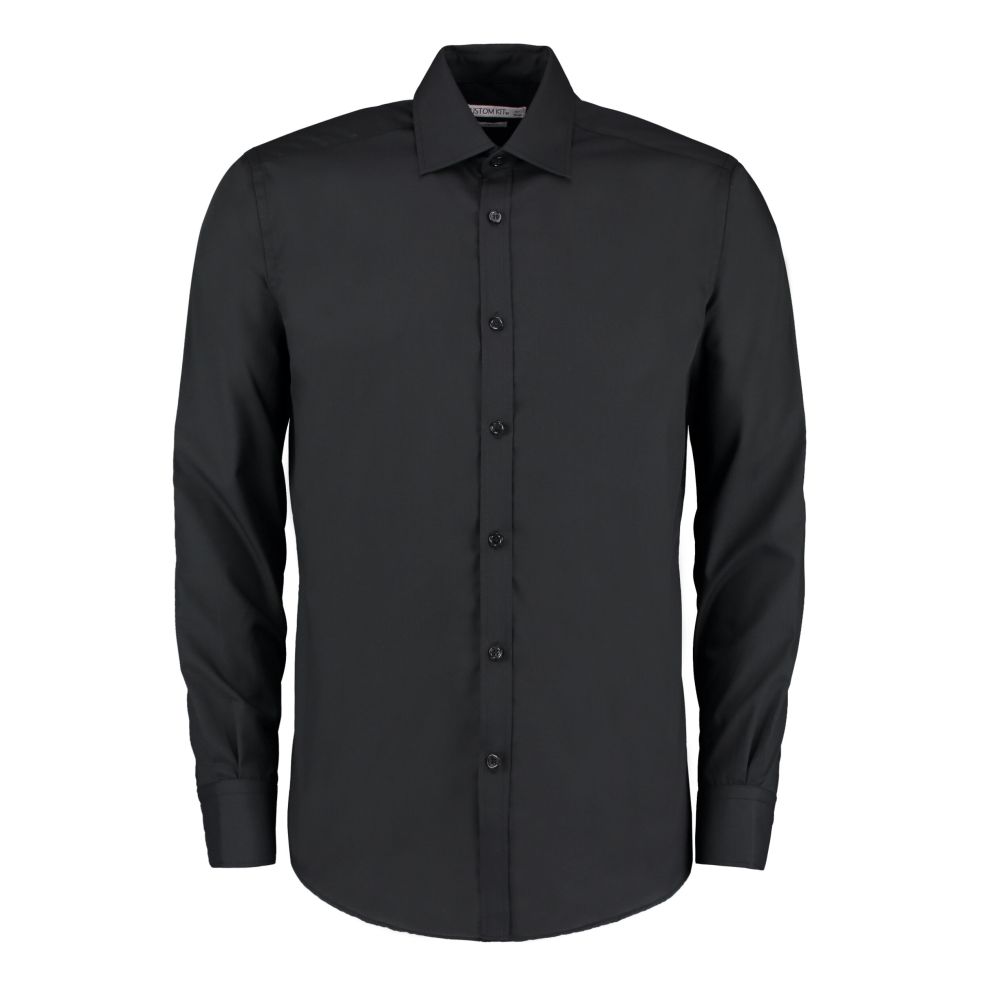 Kustom Kit Slim Fit Long Sleeve Business Shirt KK192