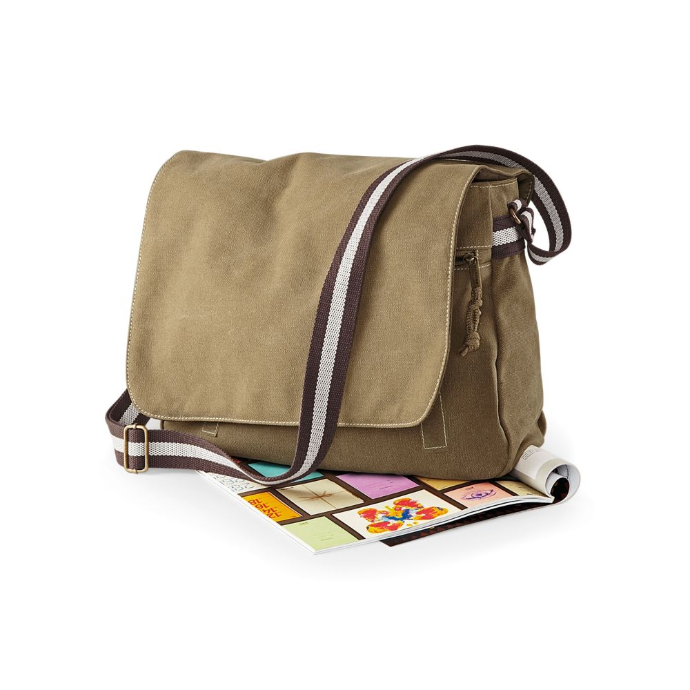 Quadra Vintage Canvas Despatch Bag QD610