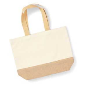 Westford Mill Jute Base Canvas Tote W451