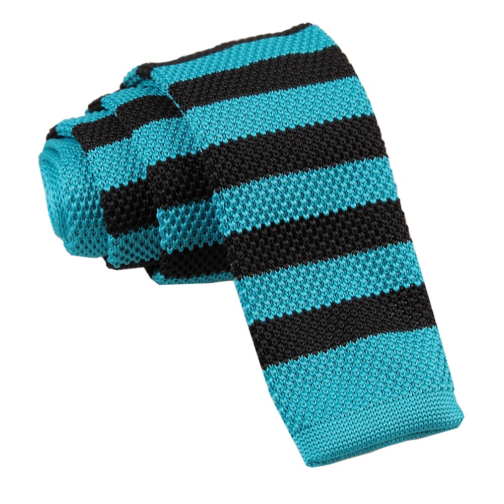 DQT Knitted Striped Skinny Tie Adult