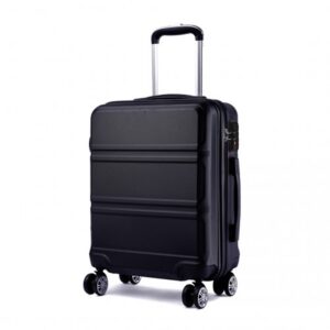 Kono ABS Sculpted Horizontal Design 20 Inch Cabin Luggage K1871-1L BK 20