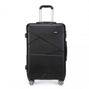 Kono 20 Inch Bandage Effect Hard Shell Suitcase K1772-2L BK 20